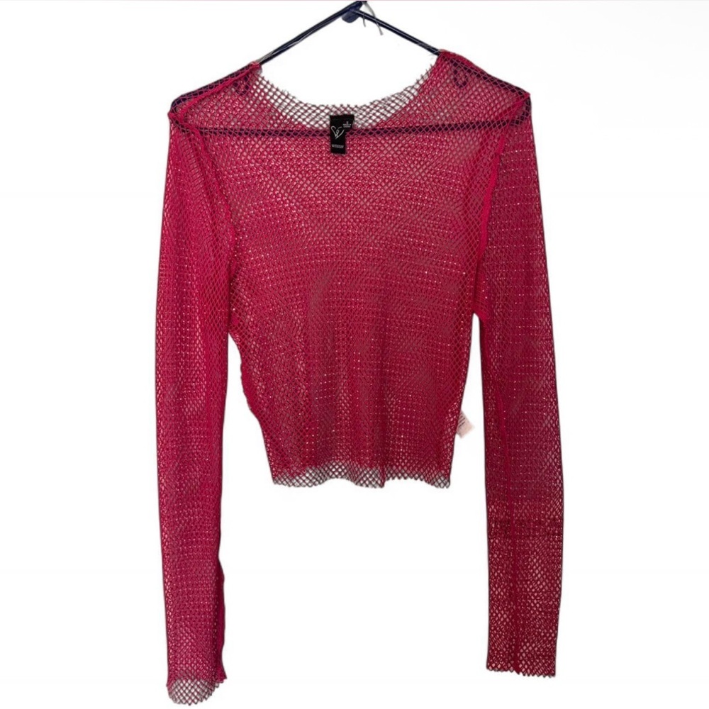 Windsor Pink Mesh Long Sleeve Top